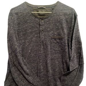 Marc O’Polo Henley Jersey Shirt Men’s Size XL Long Sleeve 100% Cotton Dark Gray